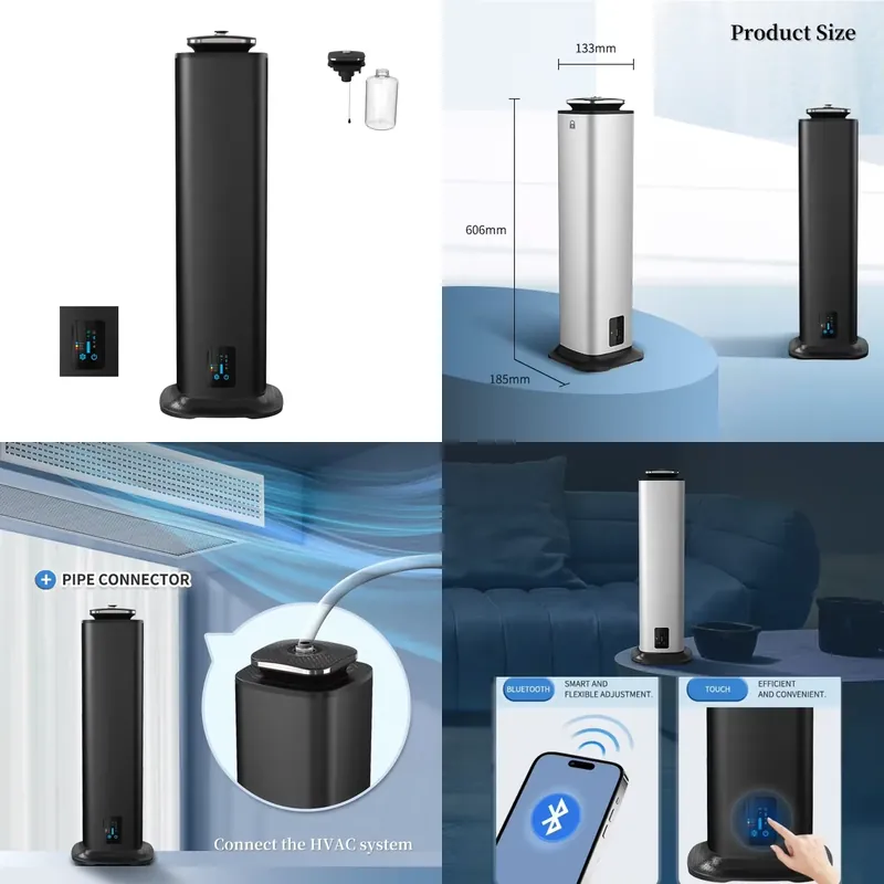 Home And You Fragrance Diffuser - ホテルホームウォーターレスエッセンシャルオイルディフューザー800mlスマートフレグランスマシン垂直HVACアプリ対応セントディフューザー
