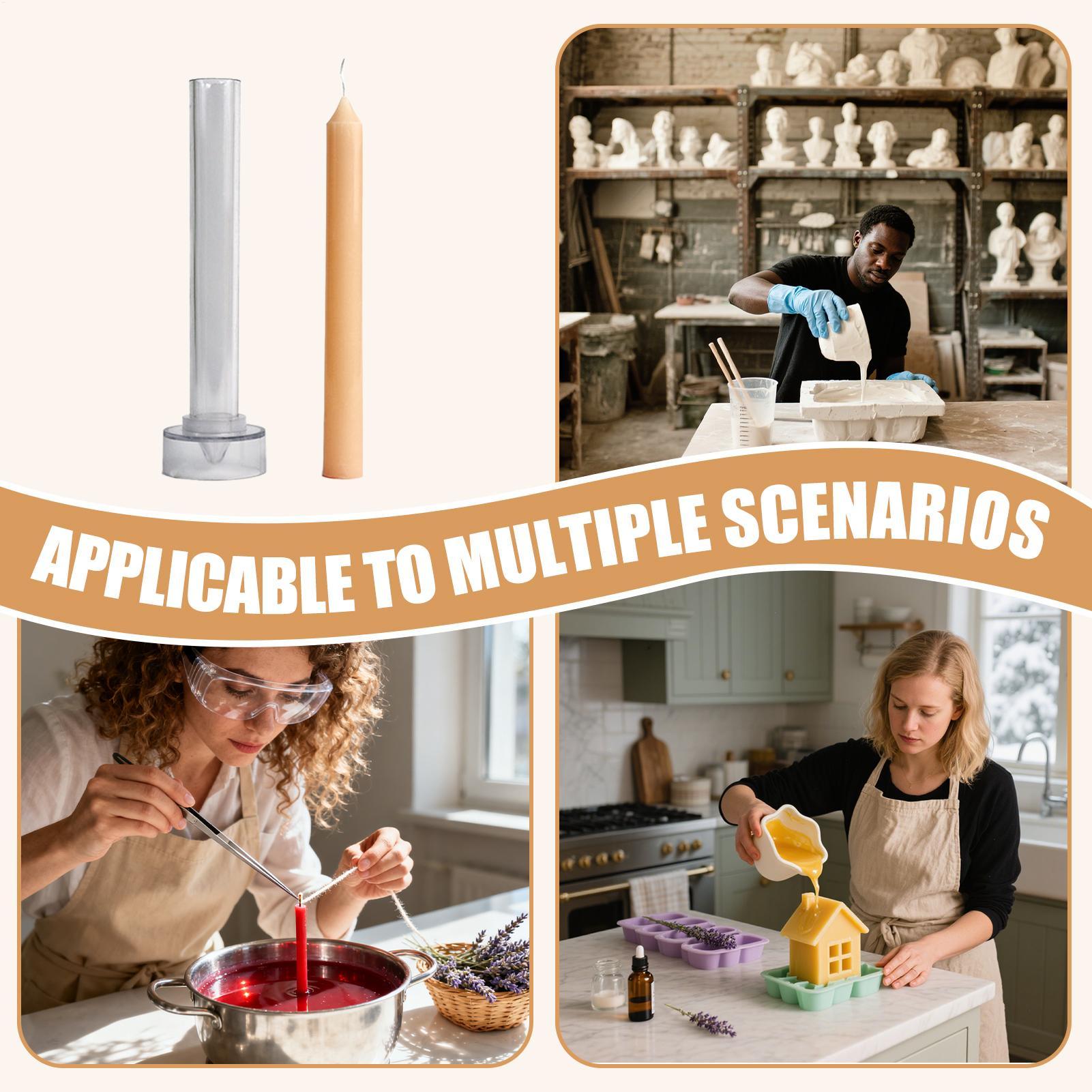 Beeswax Taper Candle - キャンドル型 テーパー蜜蝋キャンドル作成型 クラフト用品 簡単に取り外せる クリスマス ハロウィン