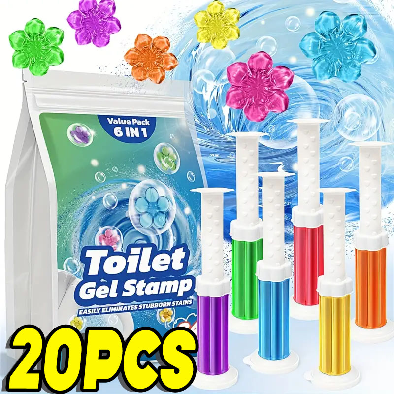 Home Fragrance Gel - 1/20 個花トイレクリーナーゲルシリンジ芳香排水トイレ洗浄洗剤芳香剤臭いを除去ホームバスルームツール