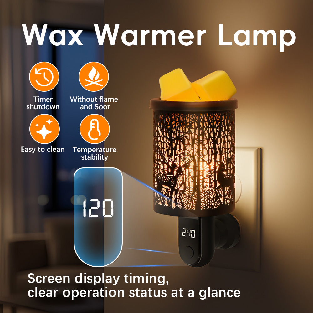 Home Fragrance Scented Candle - 香り付きワックスメルティングバーナー アロマセラピーワックスメルトウォーマー 室内用電気式フレグランスディフューザー ホームワックスメルトウォーマー デコレーション USプラグ