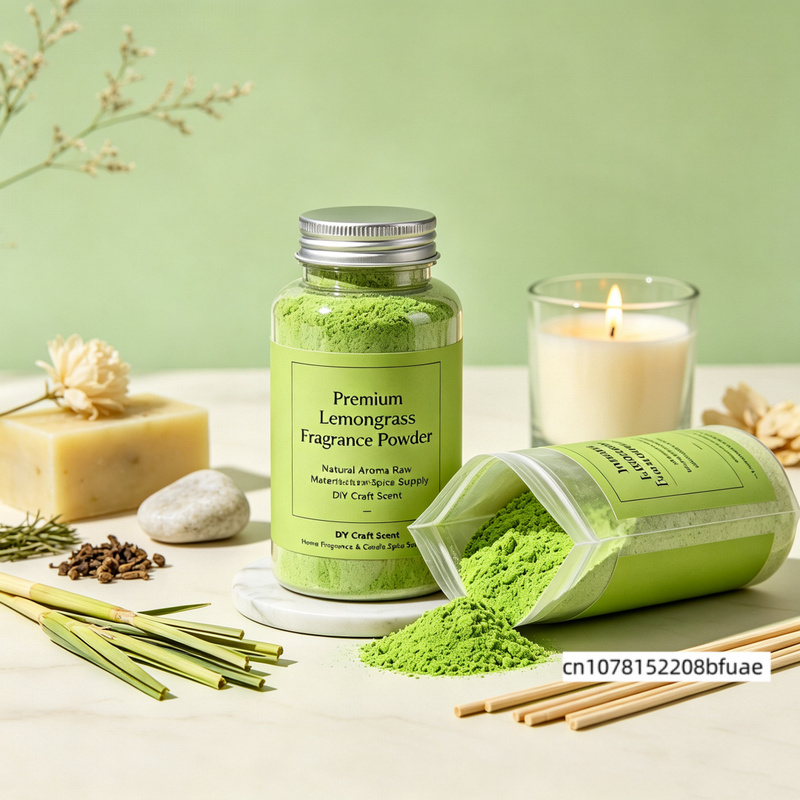 Home Fragrance Scented Candle - プレミアムレモングラスフレグランスパウダー、石鹸作り用天然香料原料、DIYクラフト用香料、ホームフレグランス＆キャンドル用スパイス