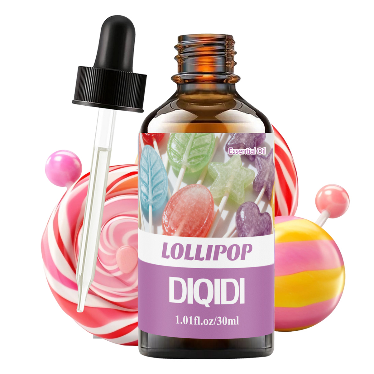 Home Fragrance Co - 30ml ロリポップエッセンシャルオイル、クリスマスキャンディーエッセンシャルオイル、ピュアエッセンシャルオイル、長持ちする香り、ホームアロマセラピー