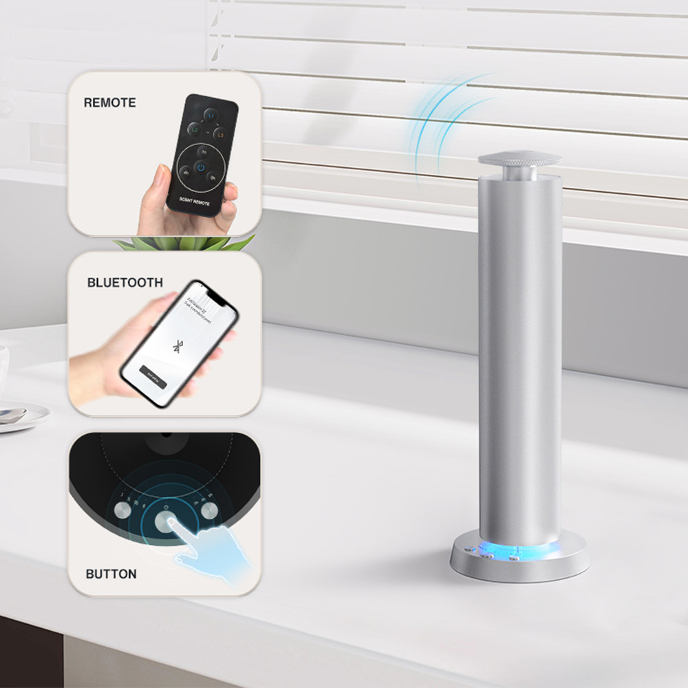 Home Fragrance Perfume - ホームフレグランス香水Bluetoothアロマディフューザーバッテリー金属素材エアフレーバー120MLエッセンシャルオイル容量カラムマシン