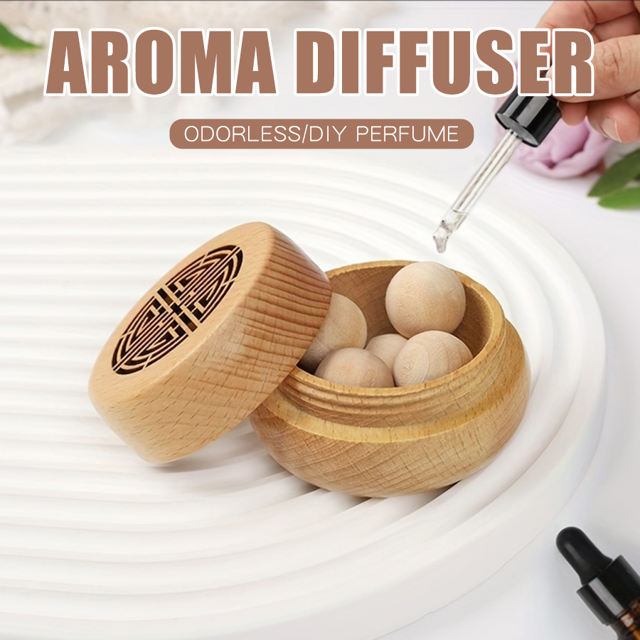 Home Fragrance Co - 木製ボックスアロマディフューザー装飾,香水なし,ポータブル,古代,DIY,リビングルーム,ベッドルーム,車,ホームアクセサリー