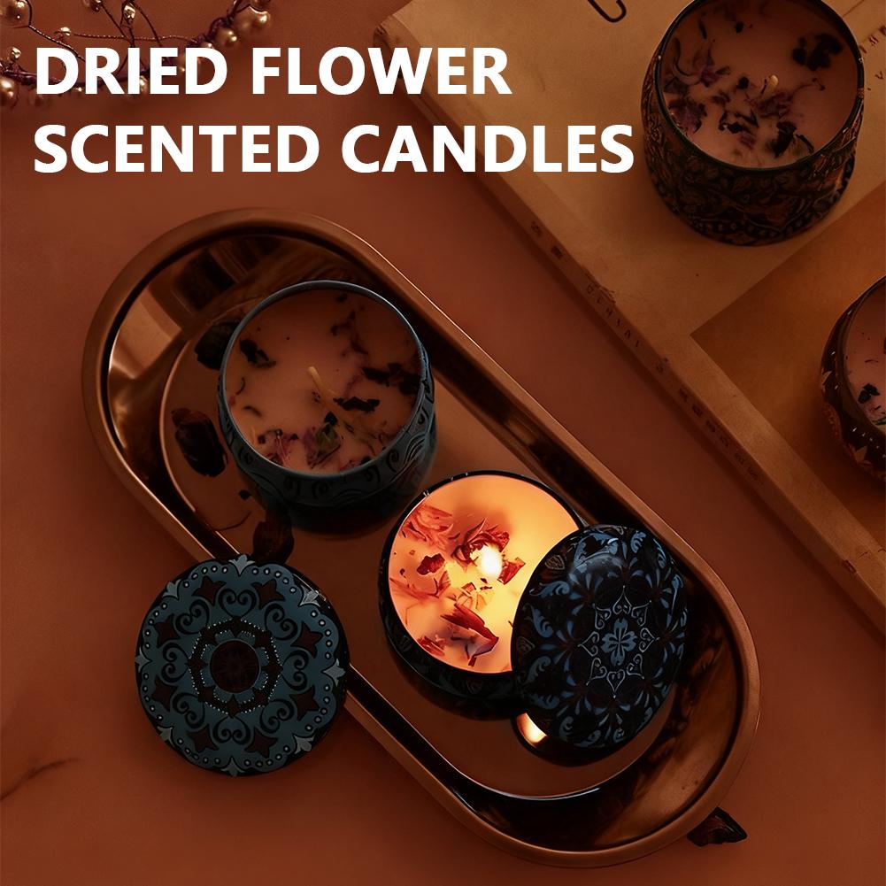 アロマセラピーキャンドル 花の香り 香り付きキャンドルジャー - Home Fragrance Scented Candle のレビューと価格