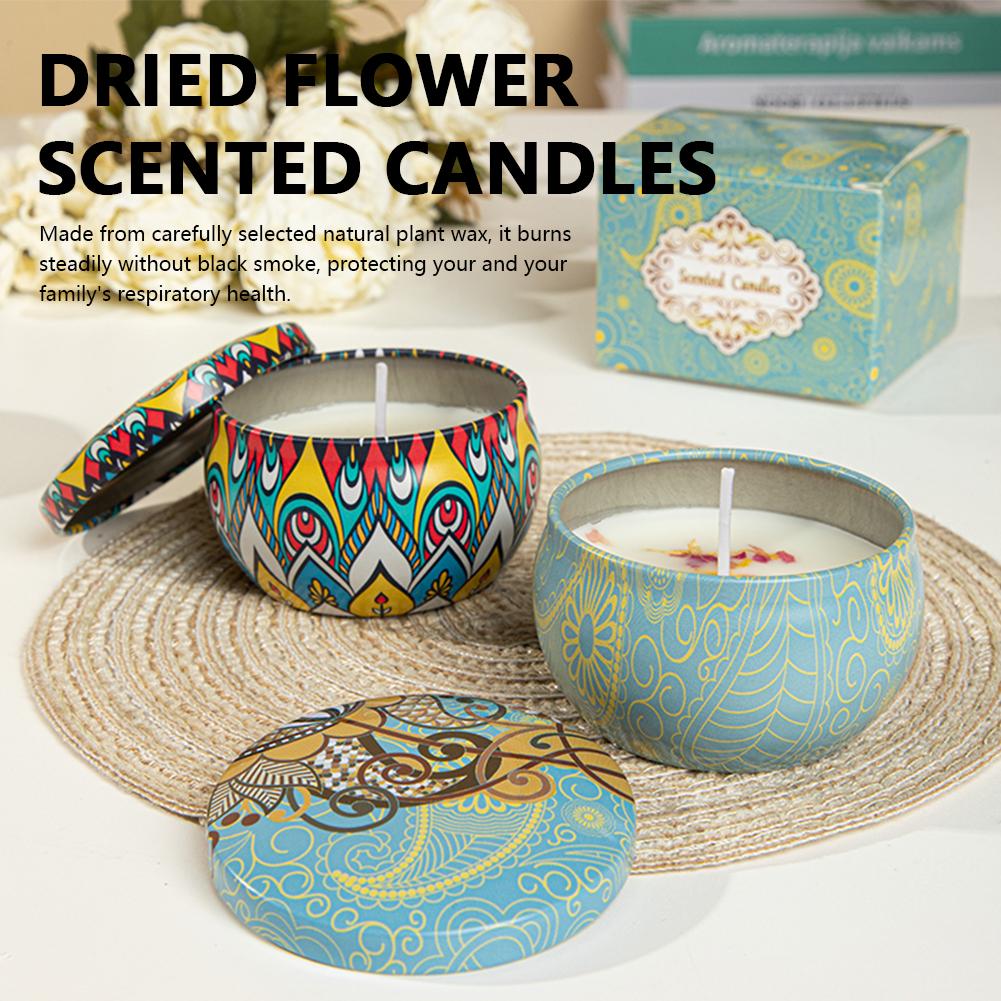 アロマセラピーキャンドル 花の香り 香り付きキャンドルジャー - Home Fragrance Scented Candle のレビューと価格