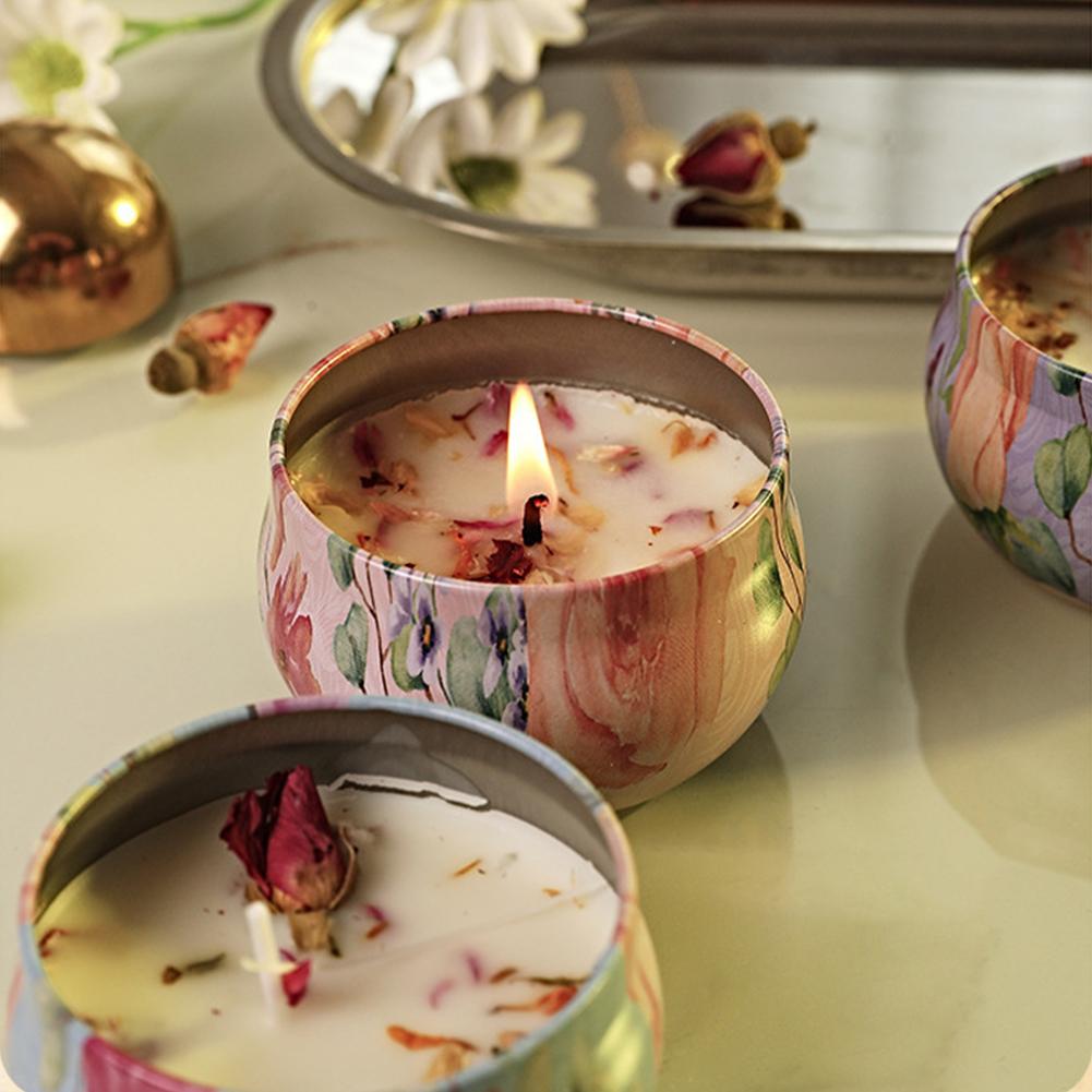 アロマセラピーキャンドル 花の香り 香り付きキャンドルジャー - Home Fragrance Scented Candle のレビューと価格