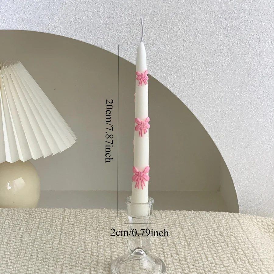 yes1pc 20cm/7.87インチ手描きデイジーボウテー - Beeswax Taper Candle のレビューと価格