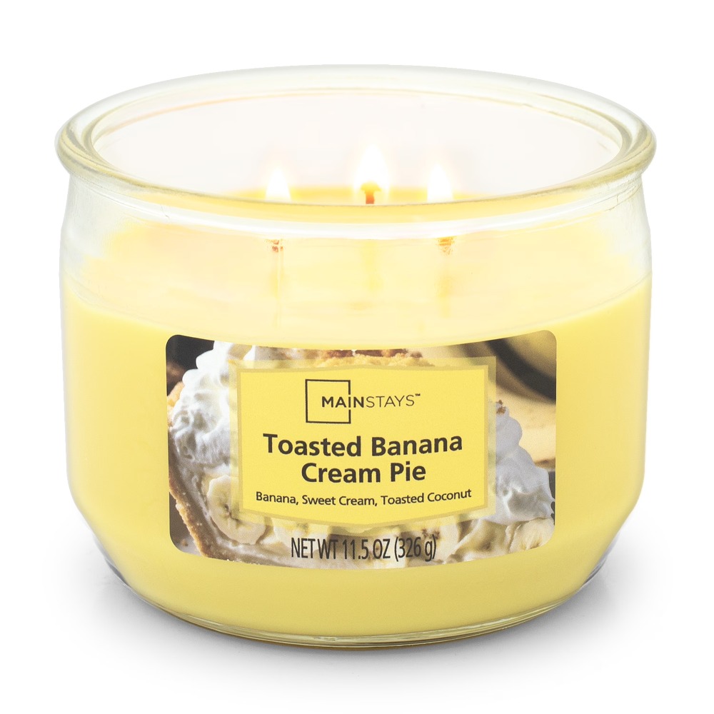 トーストバナナクリームパイの香りの大きな3芯キャンドル ホー - Home Fragrance Scented Candle のレビューと価格