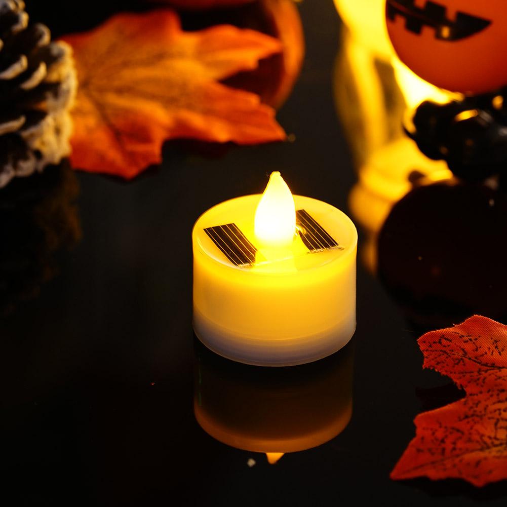 新しいソーラーキャンドルフレームレス LED ティーライトフ - Beeswax Taper Candle のレビューと価格