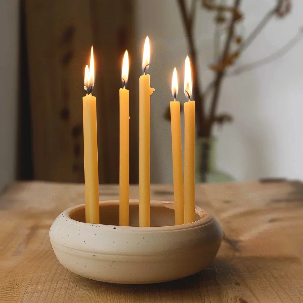 25 ピース/1 パックハヌカキャンドル天然蜜蝋ハヌカキャン - Beeswax Taper Candle のレビューと価格