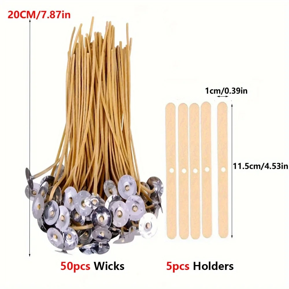 キャンドル芯 50 個 8 インチ麻キャンドル芯有機蜜蝋キャ - Beeswax Taper Candle のレビューと価格