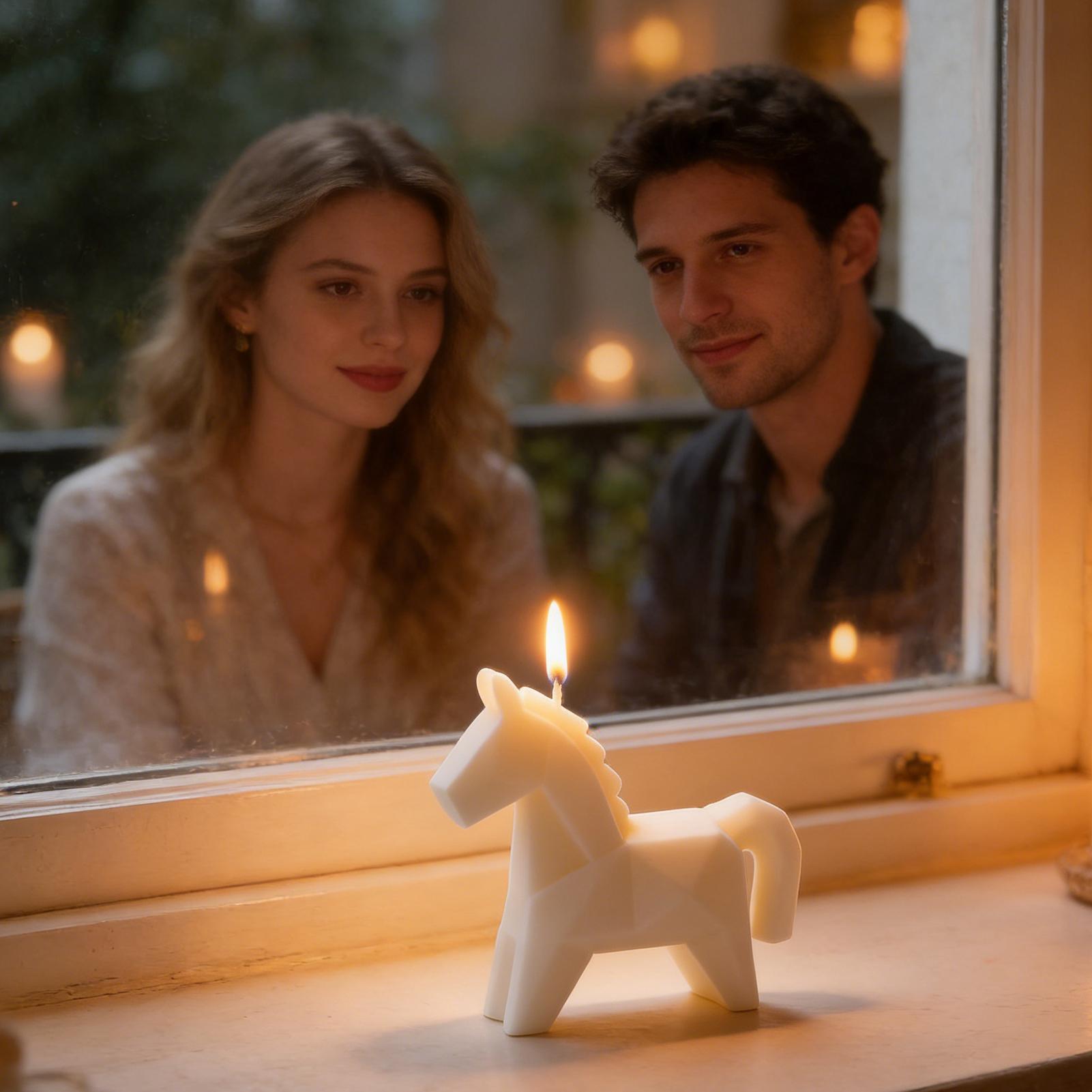 馬の形の香り付きキャンドル伝統的な縁起の良い馬の装飾香り付き - Beeswax Taper Candle のレビューと価格