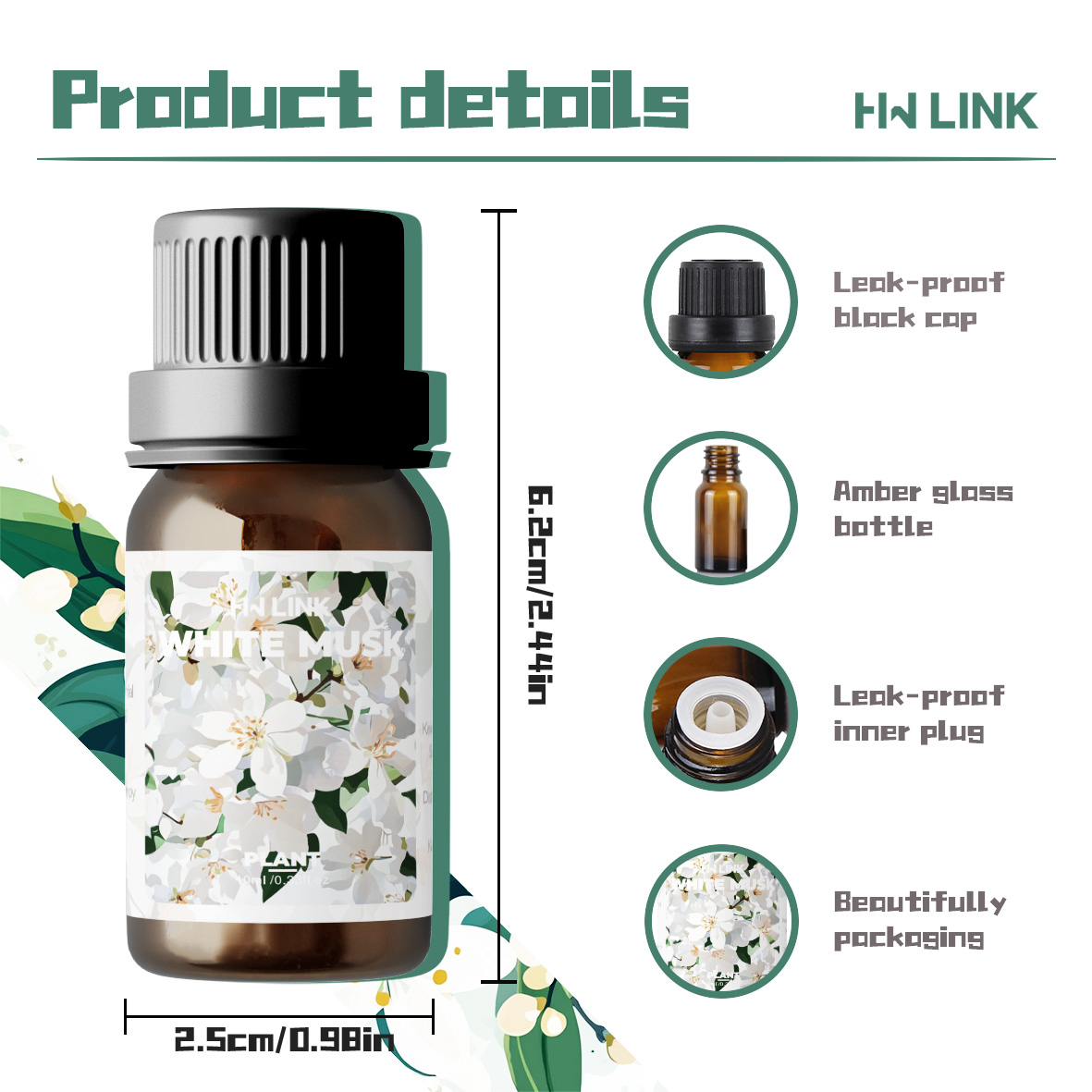 ホワイトムスク エッセンシャルオイル 10ml 女性用 アロ - Essential Oil Blend のレビューと価格