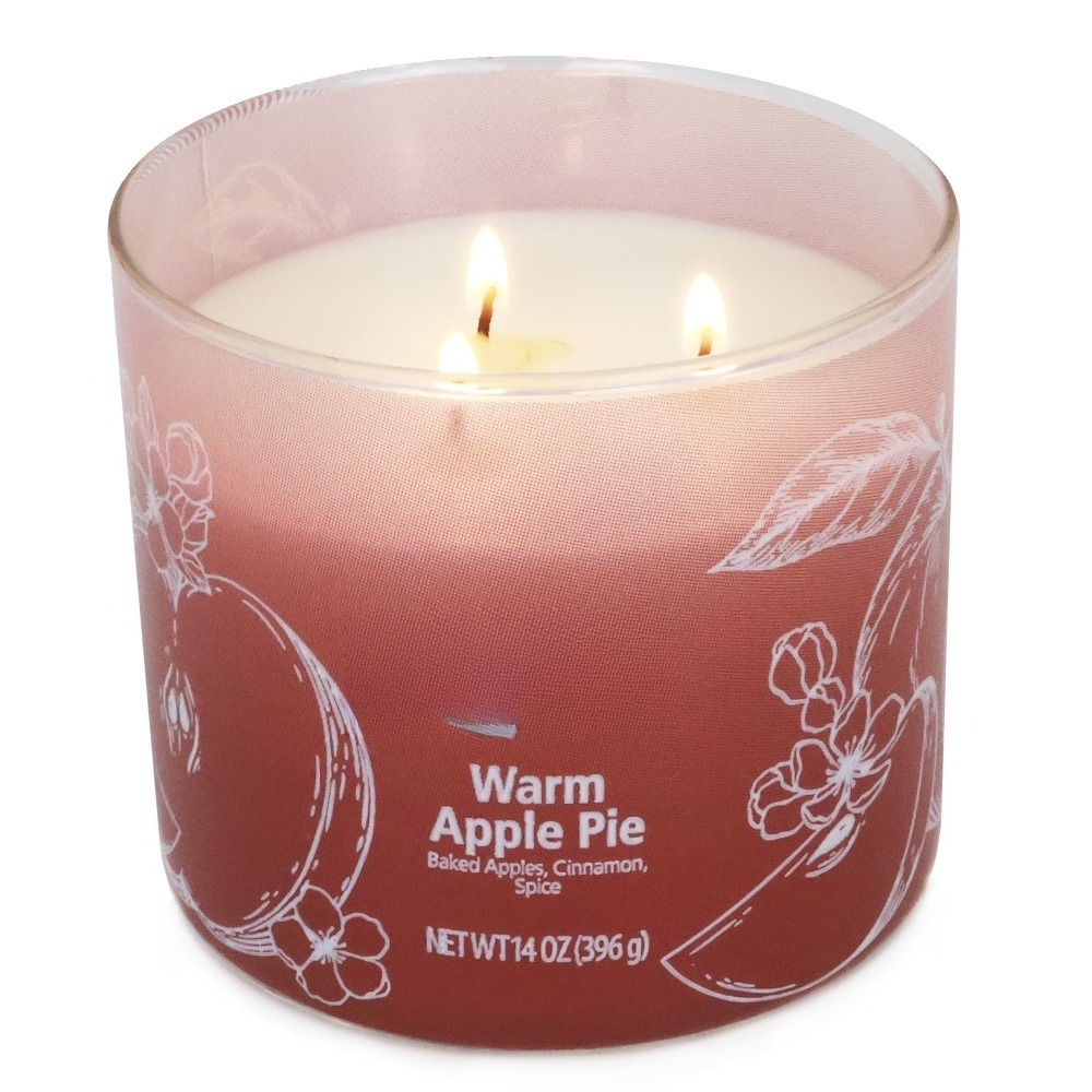 温かいアップルパイの香りのキャンドル、オンブレラップデザイン - Home Fragrance Scented Candle のレビューと価格