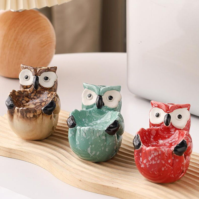 セラミック製中空フクロウ型アロマバーナー、エッセンシャルオイ - Home Fragrance Oils For Oil Burners のレビューと価格