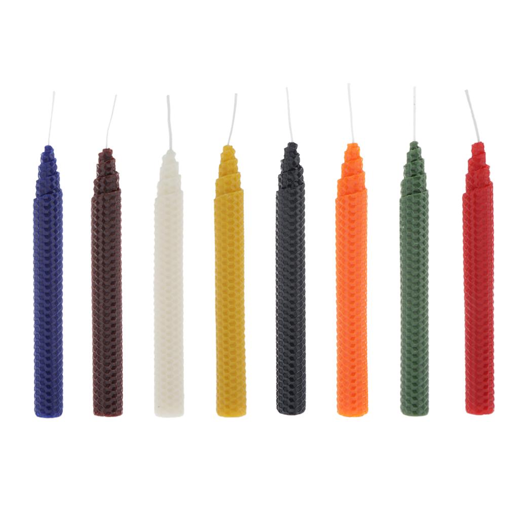 手作り天然蜜蝋キャンドル、滴り落ちないテーパー型装飾ワックス - Beeswax Taper Candle のレビューと価格