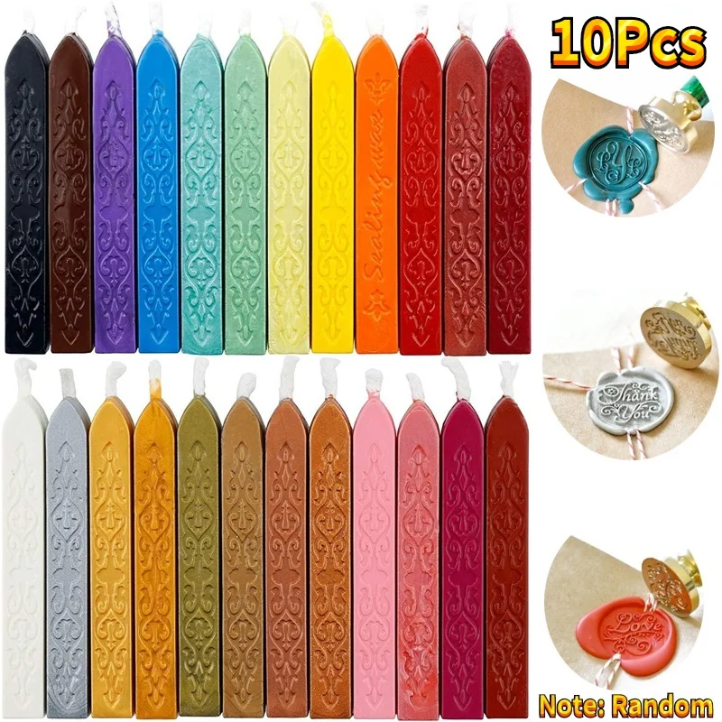 10Pcs Sealing Wax Sticks Color - Beeswax Taper Candle のレビューと価格