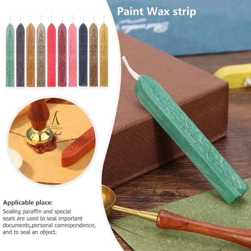 10Pcs Sealing Wax Sticks Color - Beeswax Taper Candle のレビューと価格