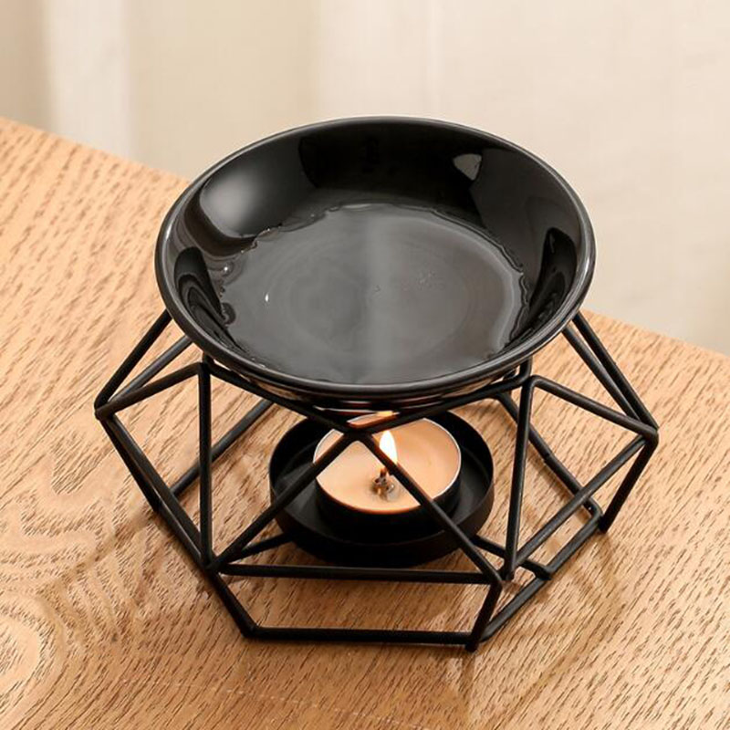 エッセンシャルオイルバーナーセラミックアイアン,ブラックカラ - Home Fragrance Oils For Oil Burners のレビューと価格
