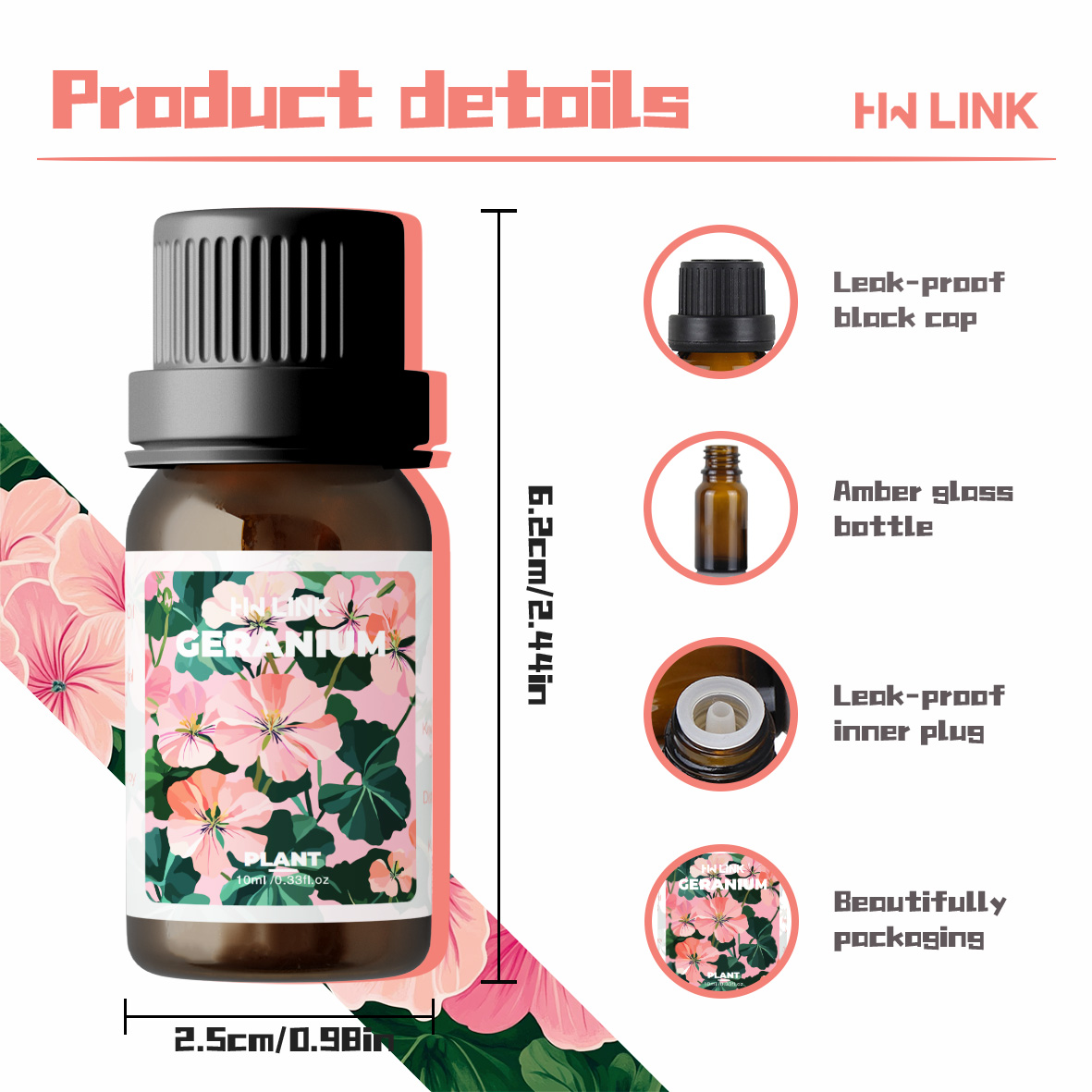 ゼラニウム エッセンシャルオイル 10ml 100% 純粋天 - Essential Oil Blend のレビューと価格