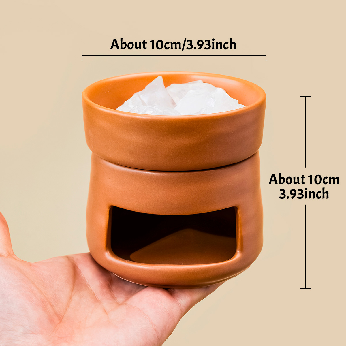 1セット天然クリスタルアロマストーン、セラミックアロマバーナ - Home Fragrance Oils For Oil Burners のレビューと価格