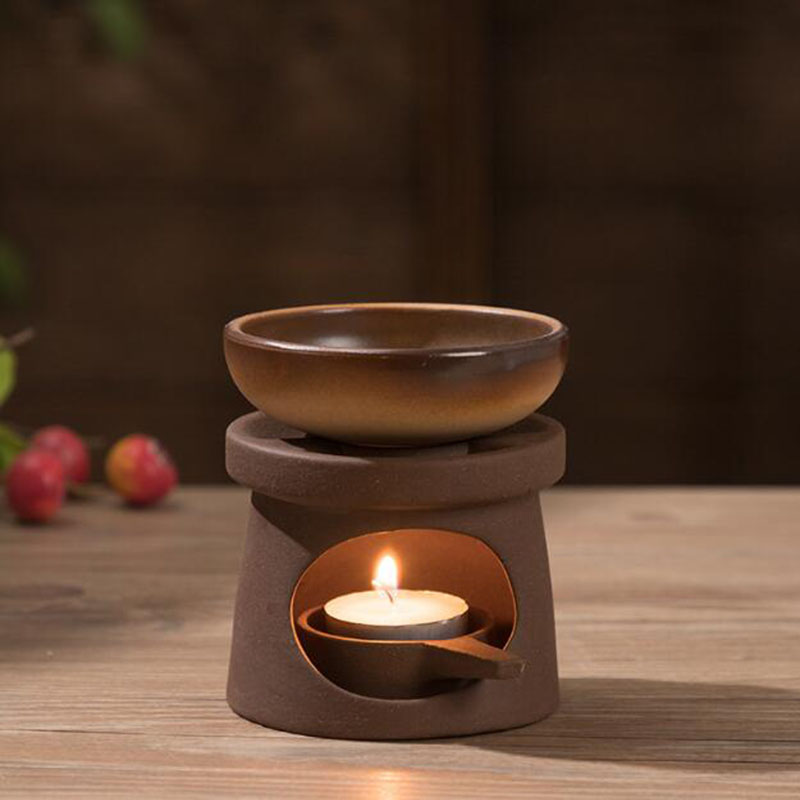 粗い陶器エッセンシャルオイル炉茶ストーブアロマセラピーバーナ - Home Fragrance Oils For Oil Burners のレビューと価格