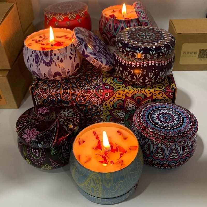 1/4 個ヴィンテージ香り付きキャンドル大豆ワックスキャンド - Home Fragrance Scented Candle のレビューと価格