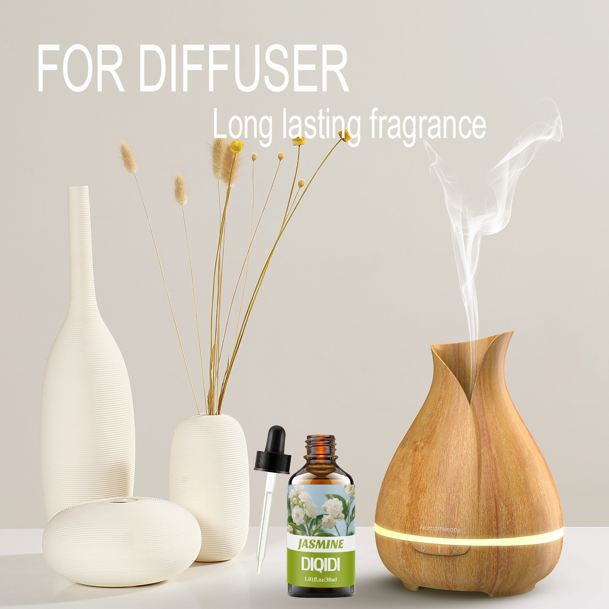 ジャスミン精油、持続性のあるフローラルの香り、スキンケア、バ - Home Fragrance Co のレビューと価格